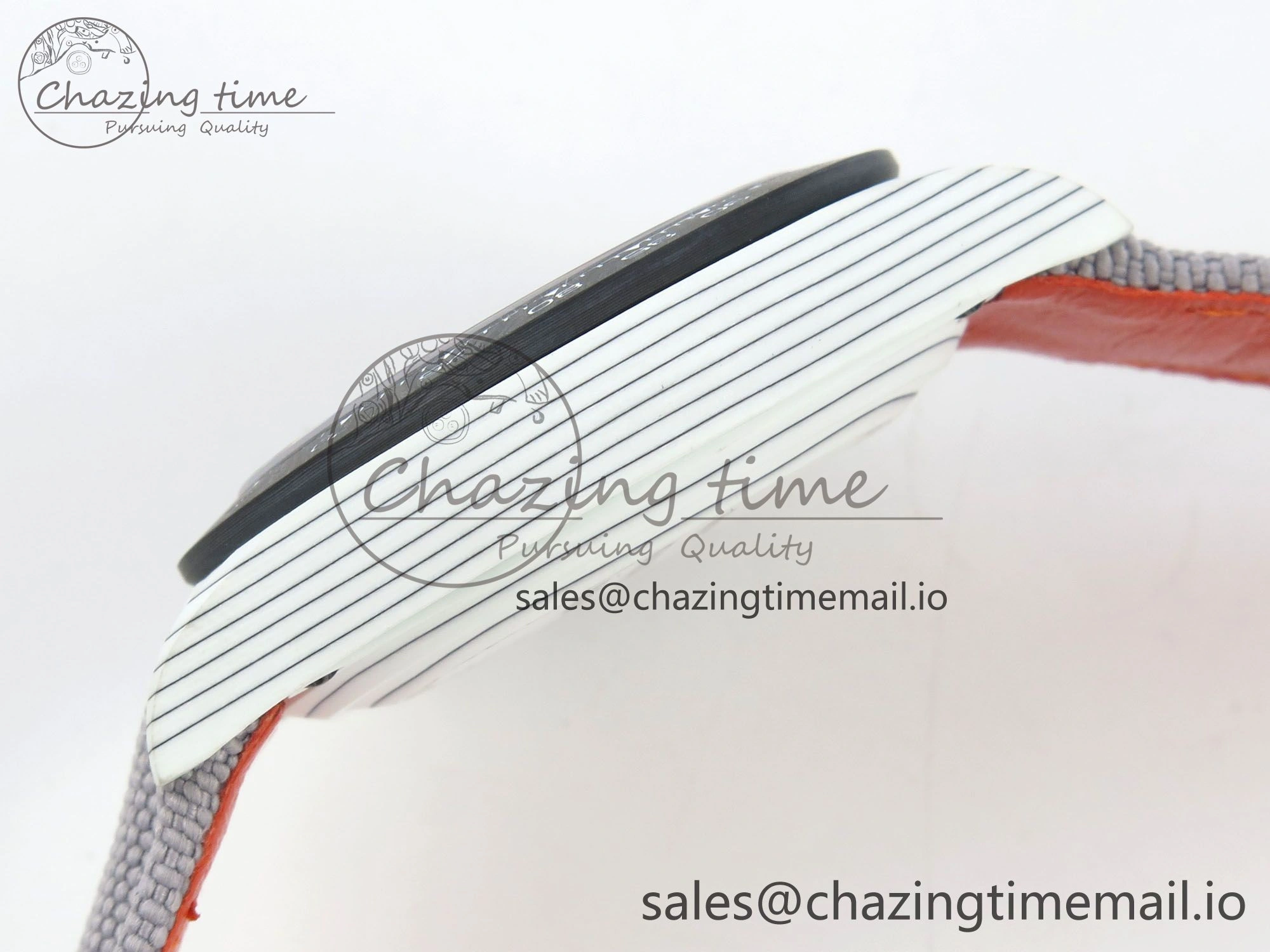 Daytona DIW Carbon Case and Bezel DIWF Edition White Green Dial on Grey Nylon Strap A7750