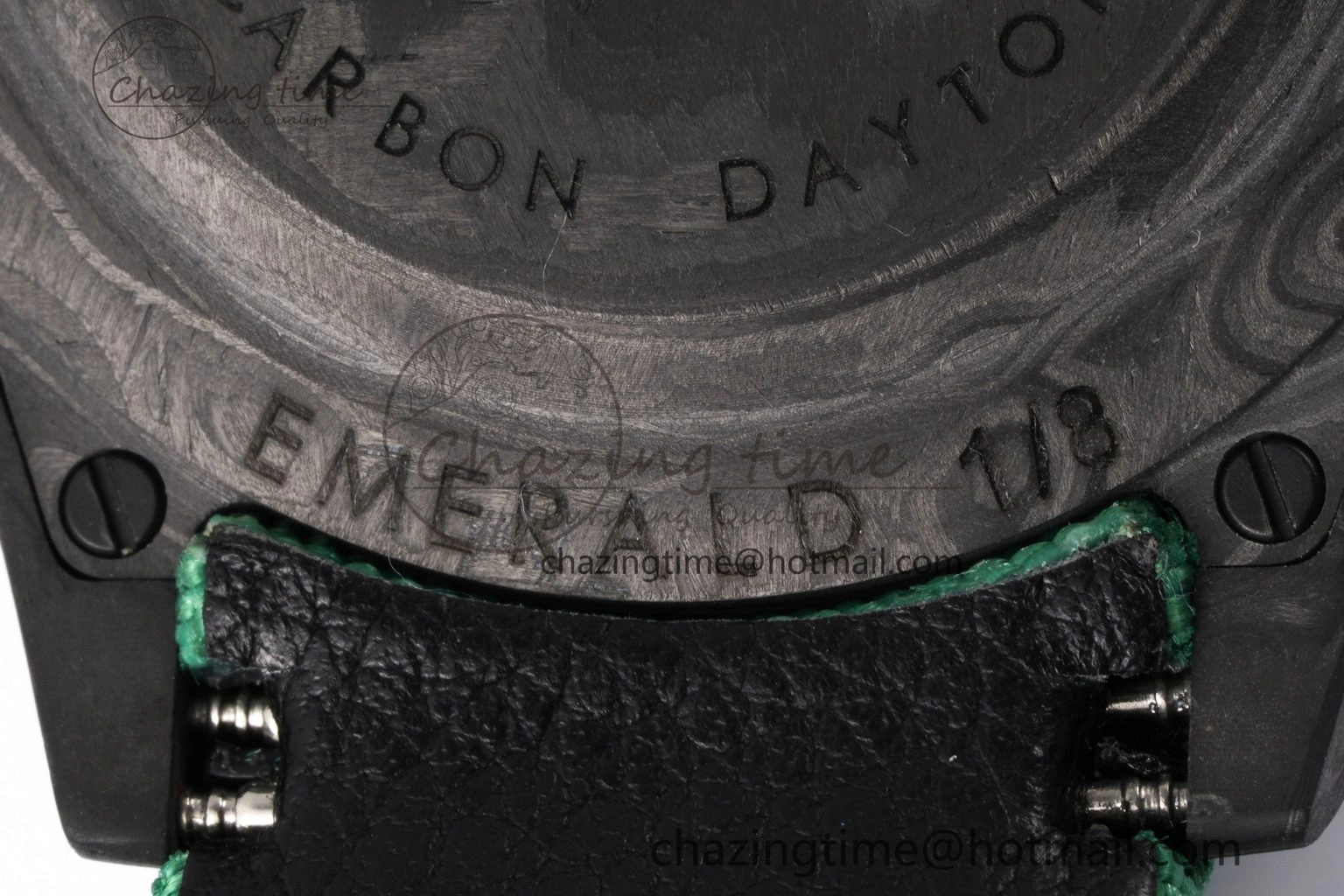 Daytona DIW Carbon Case and Bezel Noob Best Edition Carbon Green Dial on Green Nylon Strap SA4130