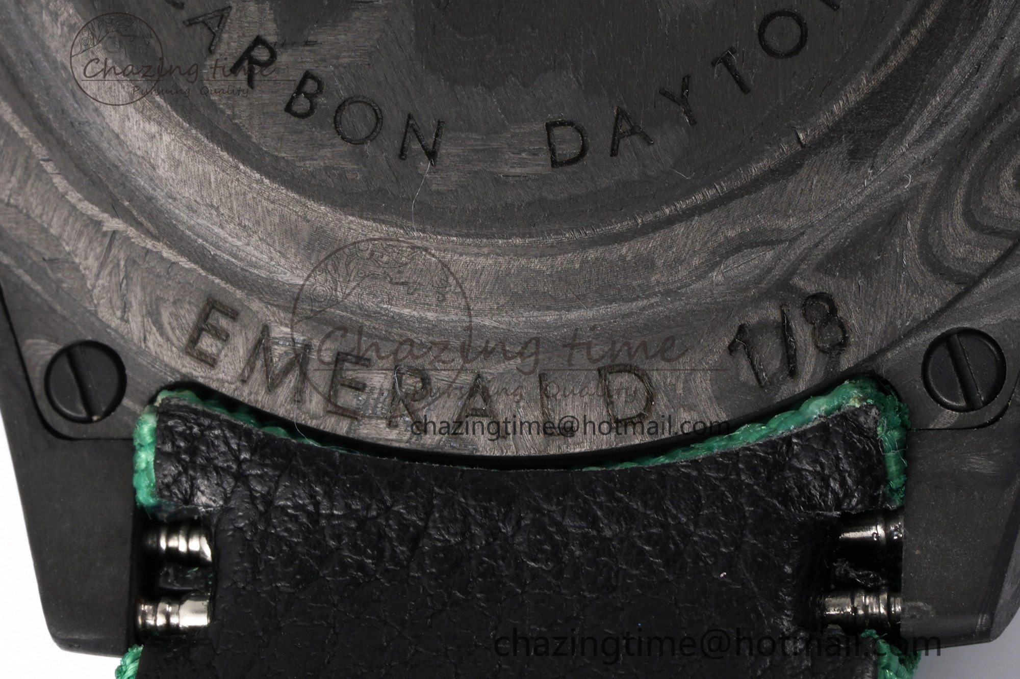 Daytona DIW Carbon Case and Bezel Noob Best Edition Carbon Green Dial on Green Nylon Strap SA4130