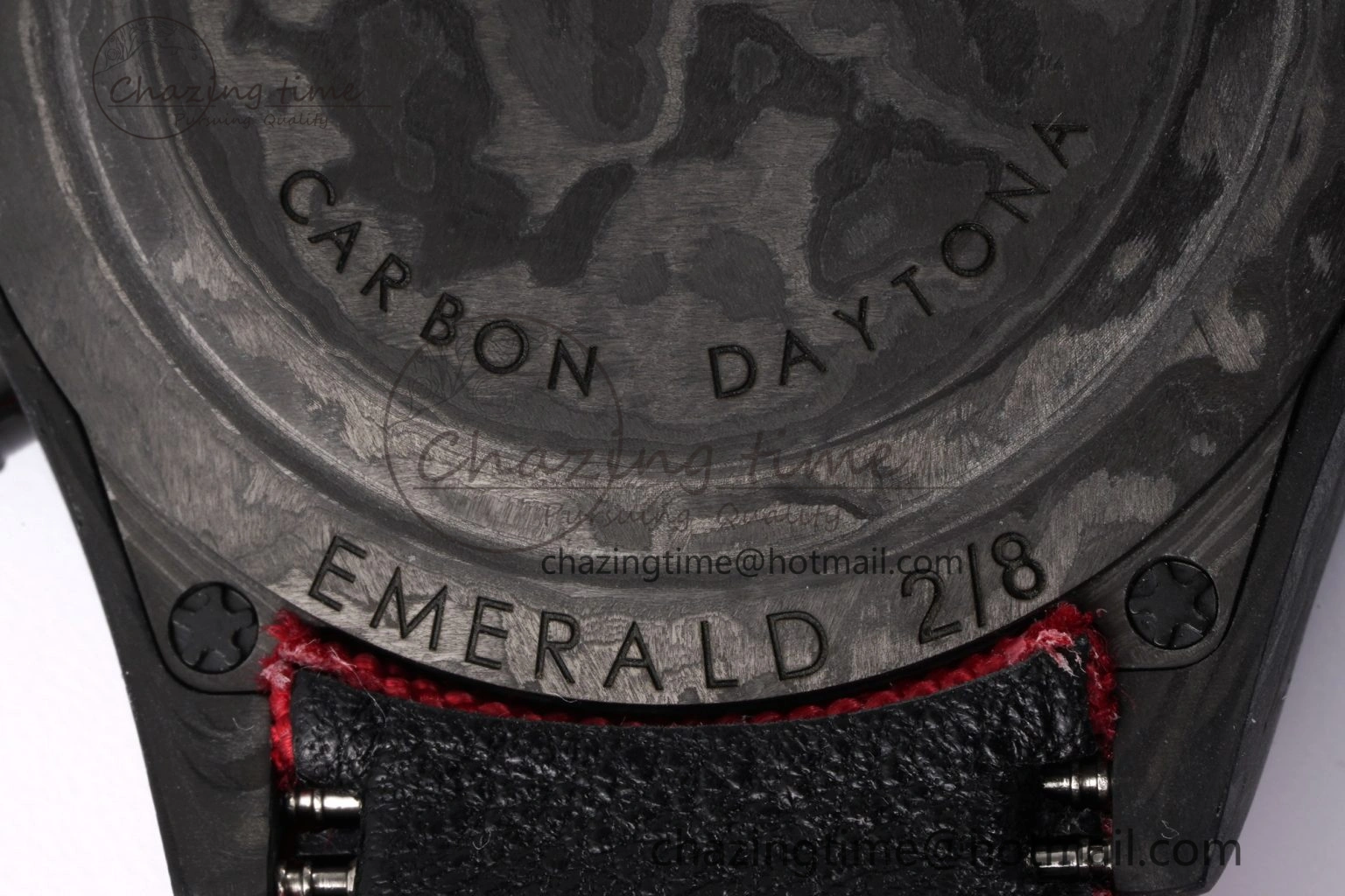 Daytona DIW Carbon Case and Bezel Noob Best Edition Carbon Red Dial on Red Nylon Strap SA4130