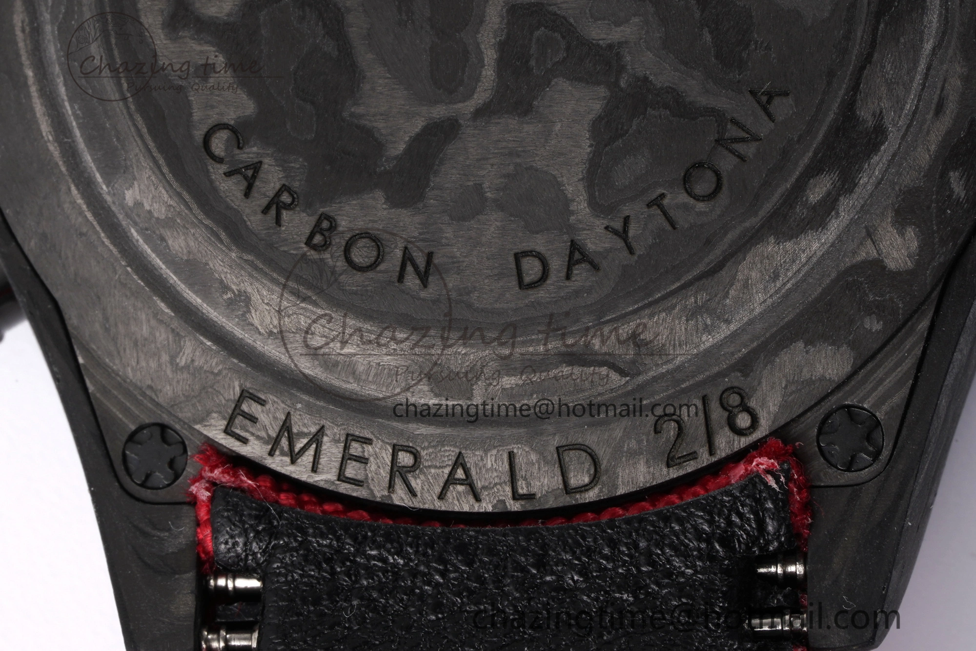 Daytona DIW Carbon Case and Bezel Noob Best Edition Carbon Red Dial on Red Nylon Strap SA4130