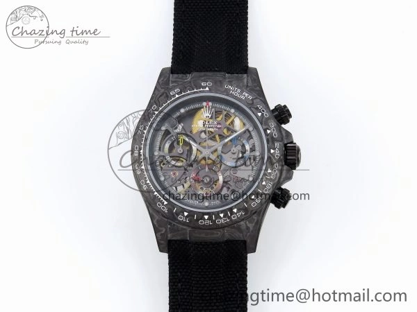 Daytona DIW Carbon DIWF Best Edition Skeleton Dial on Black Nylon Strap SA4130