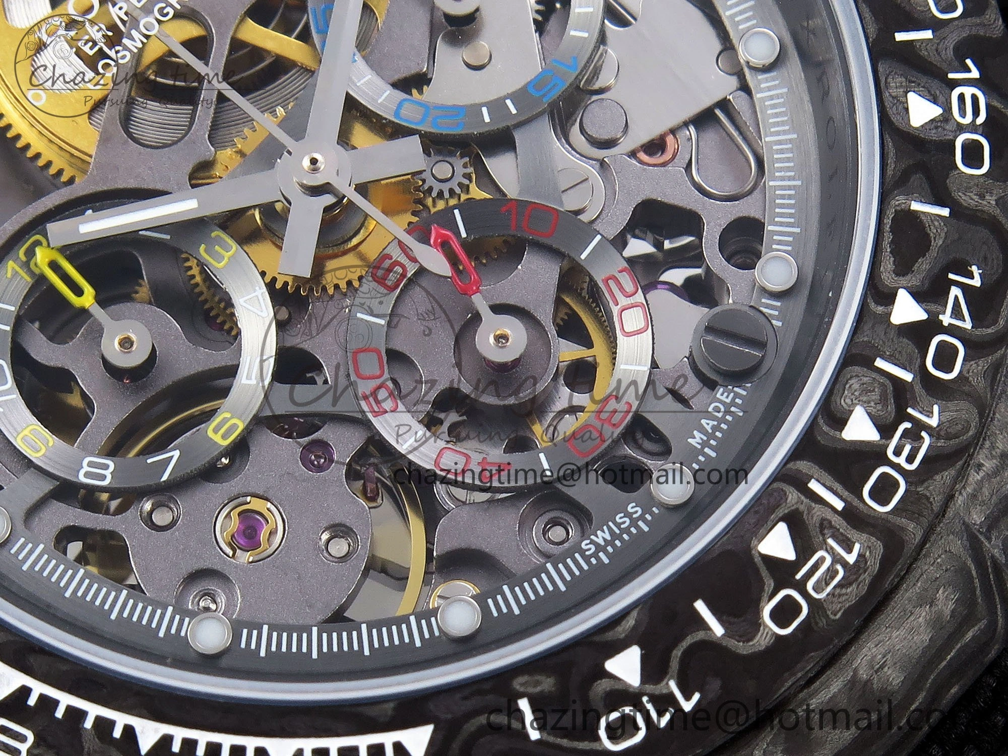 Daytona DIW Carbon DIWF Best Edition Skeleton Dial on Black Nylon Strap SA4130