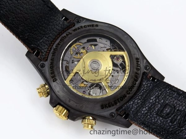 Daytona DIW Carbon DIWF Best Edition Skeleton YG Arabic Dial on Brown Nylon Strap SA4130