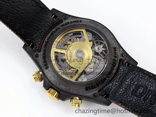 Daytona DIW Carbon DIWF Best Edition Skeleton YG Arabic Dial on Brown Nylon Strap SA4130