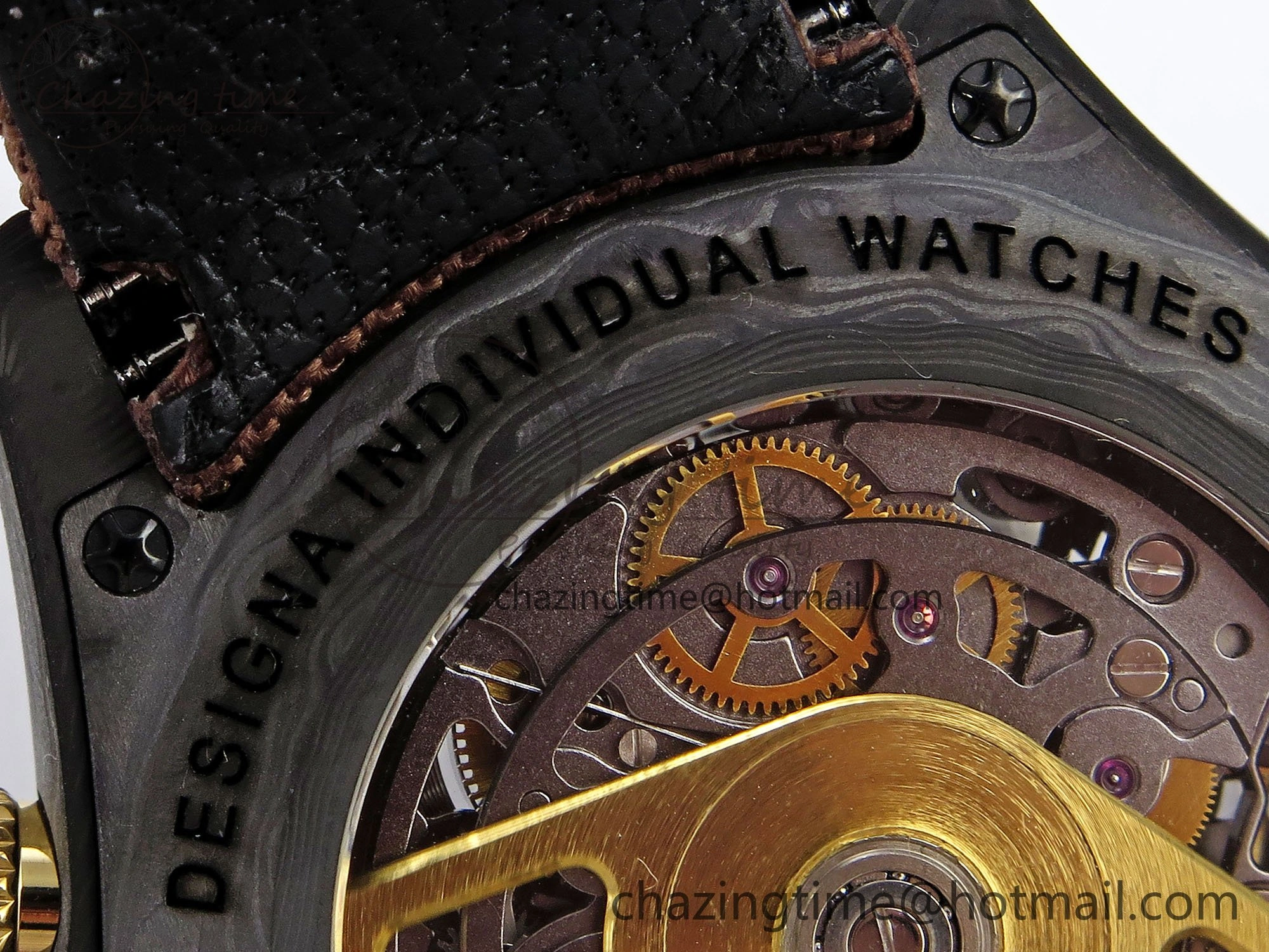 Daytona DIW Carbon DIWF Best Edition Skeleton YG Arabic Dial on Brown Nylon Strap SA4130