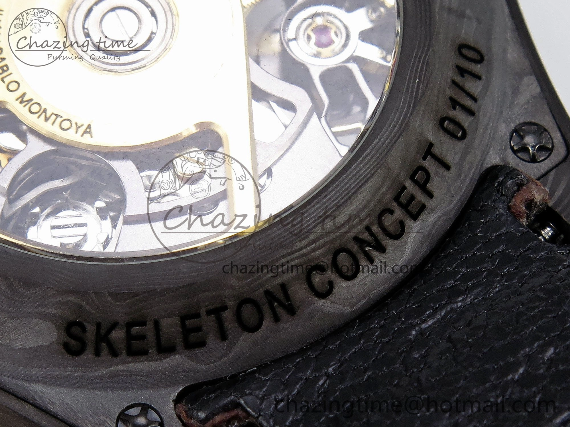 Daytona DIW Carbon DIWF Best Edition Skeleton YG Arabic Dial on Brown Nylon Strap SA4130