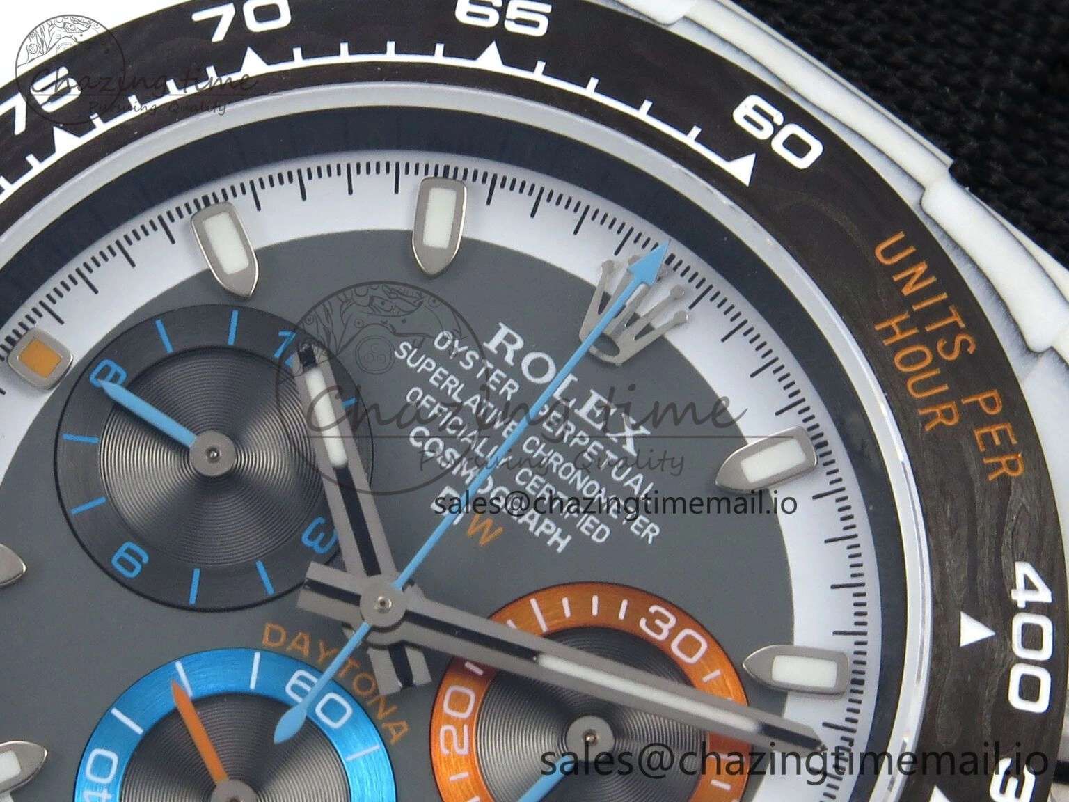 Daytona DIW Carbon N6F 1:1 Best Edition Gray Dial on Black Nylon Strap SA4130