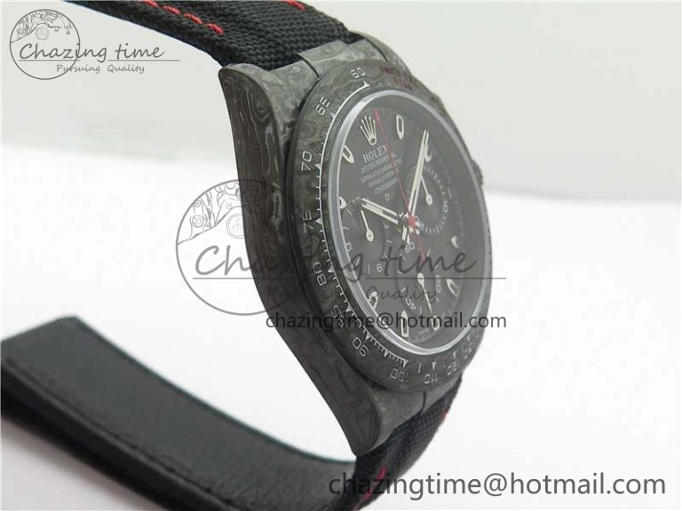 Daytona DIW Carbon Noob 1:1 Best Edition Black Dial on Nylon Strap SA4130