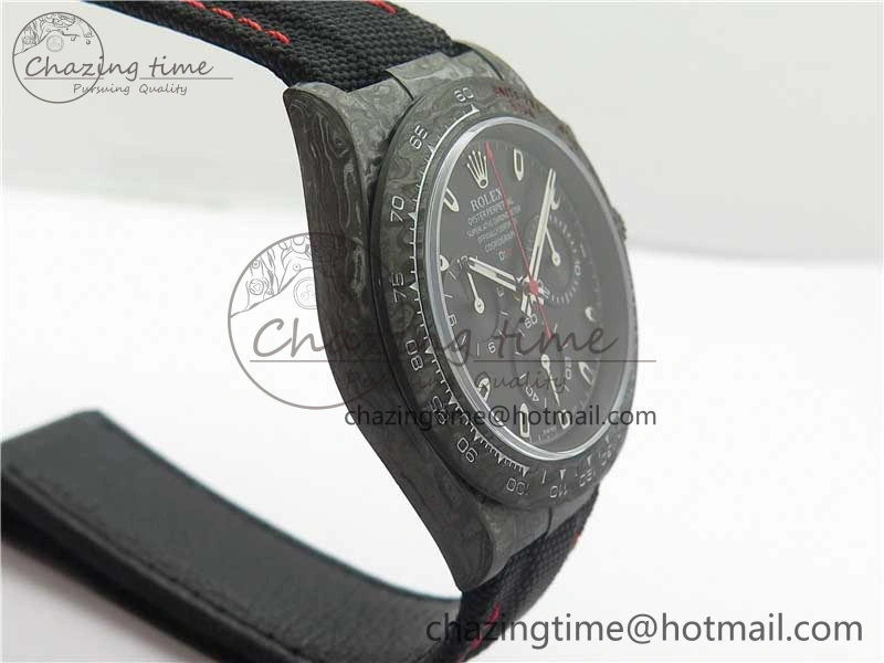 Daytona DIW Carbon Noob 1:1 Best Edition Black Dial on Nylon Strap SA4130