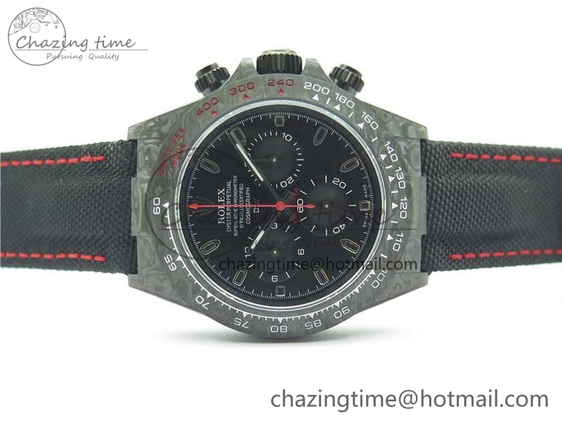 Daytona DIW Carbon Noob 1:1 Best Edition Black Dial on Nylon Strap SA4130