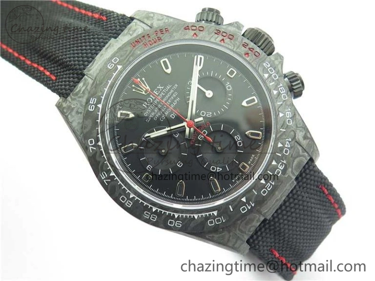 Daytona DIW Carbon Noob 1:1 Best Edition Black Dial on Nylon Strap SA4130