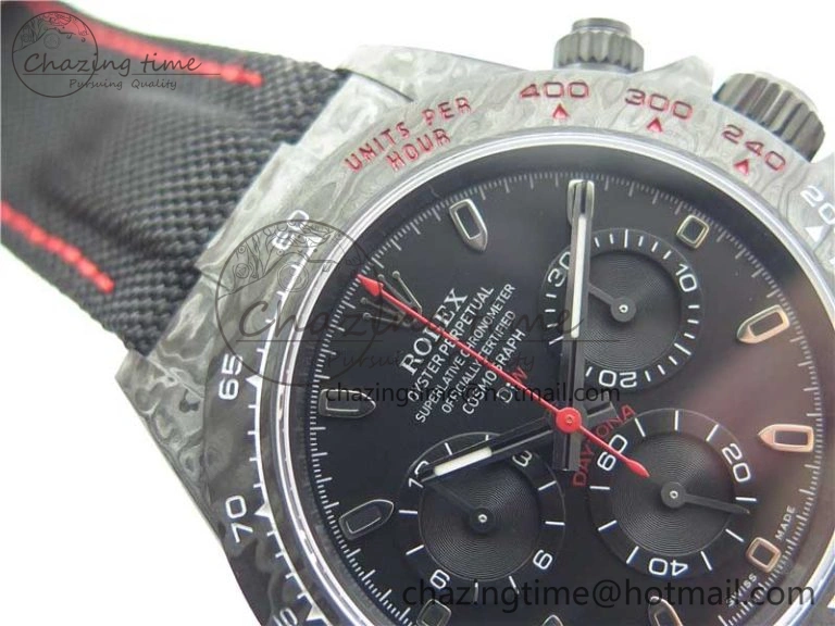 Daytona DIW Carbon Noob 1:1 Best Edition Black Dial on Nylon Strap SA4130