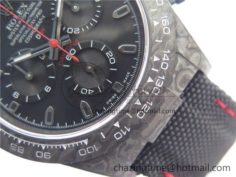 Daytona DIW Carbon Noob 1:1 Best Edition Black Dial on Nylon Strap SA4130