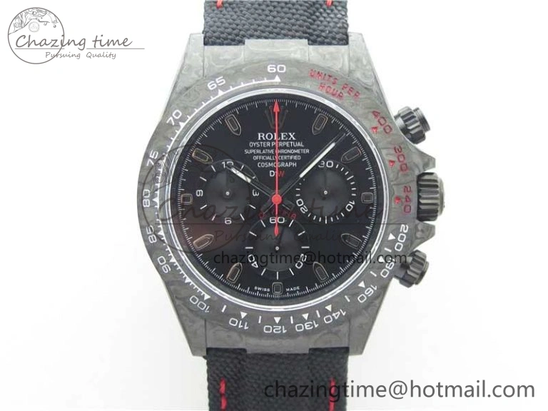 Daytona DIW Carbon Noob 1:1 Best Edition Black Dial on Nylon Strap SA4130