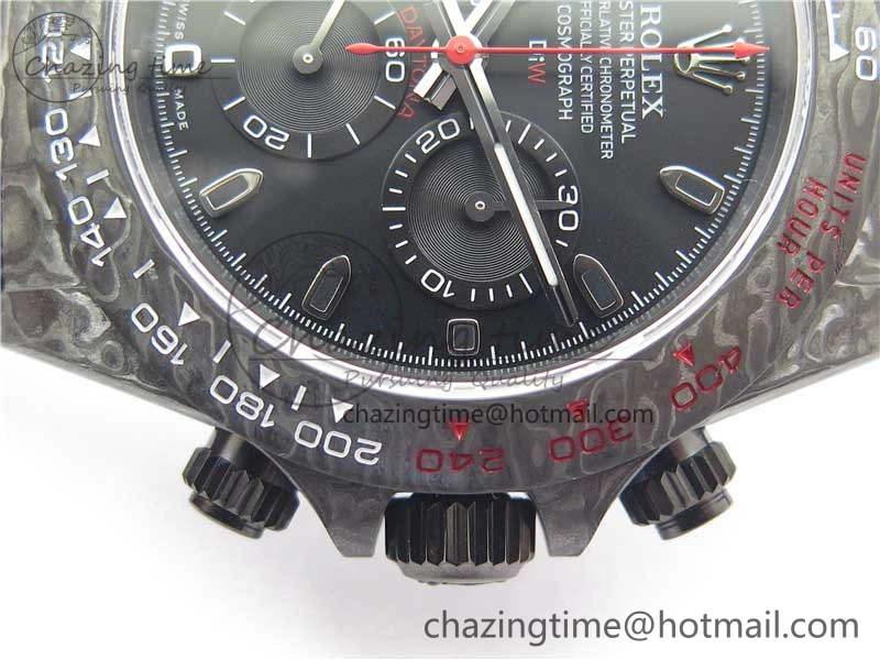 Daytona DIW Carbon Noob 1:1 Best Edition Black Dial on Nylon Strap SA4130