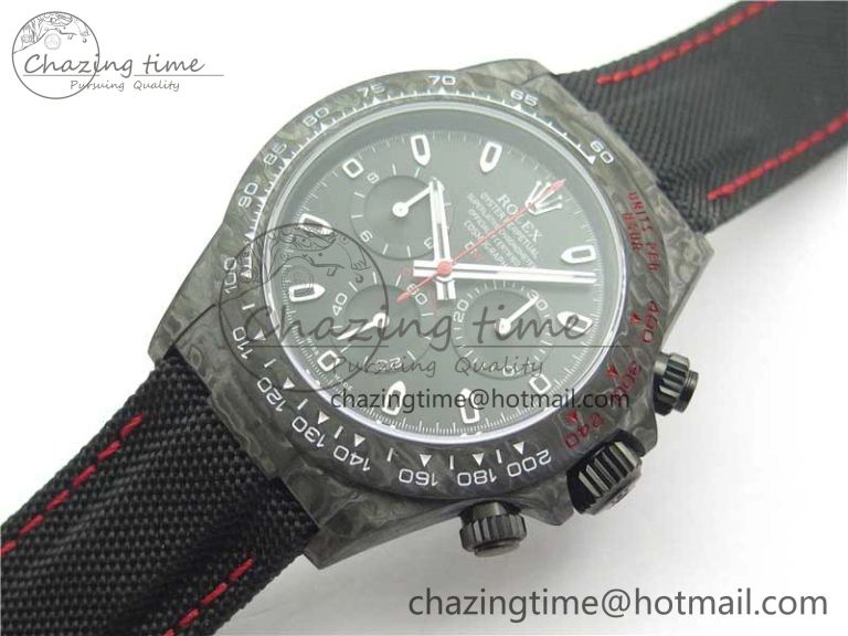 Daytona DIW Carbon Noob 1:1 Best Edition Black Dial on Nylon Strap SA4130