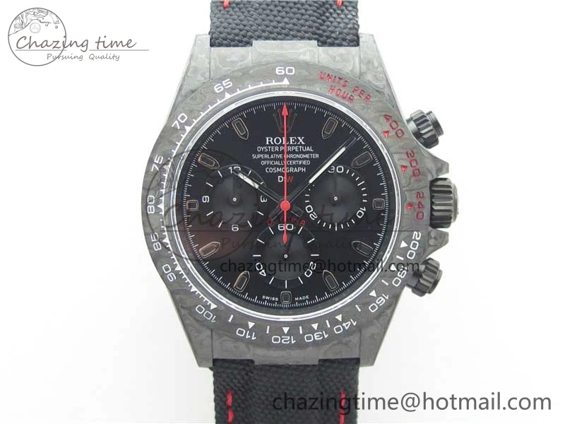 Daytona DIW Carbon Noob 1:1 Best Edition Black Dial on Nylon Strap SA4130