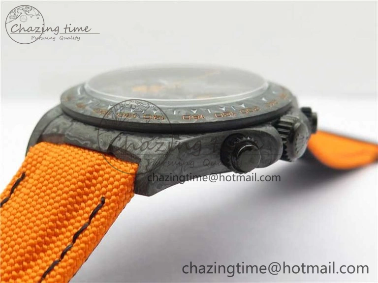 Daytona DIW Carbon Noob 1:1 Best Edition Black Orange Dial on Orange Nylon Strap SA4130