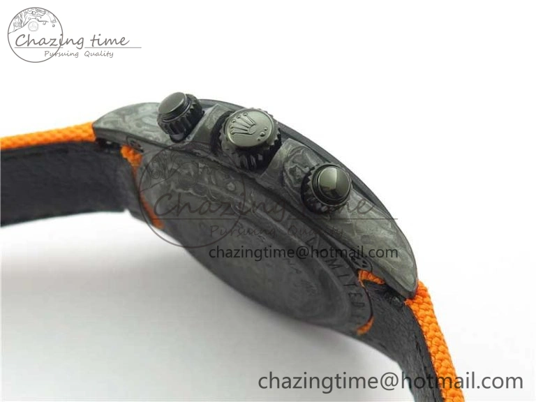 Daytona DIW Carbon Noob 1:1 Best Edition Black Orange Dial on Orange Nylon Strap SA4130