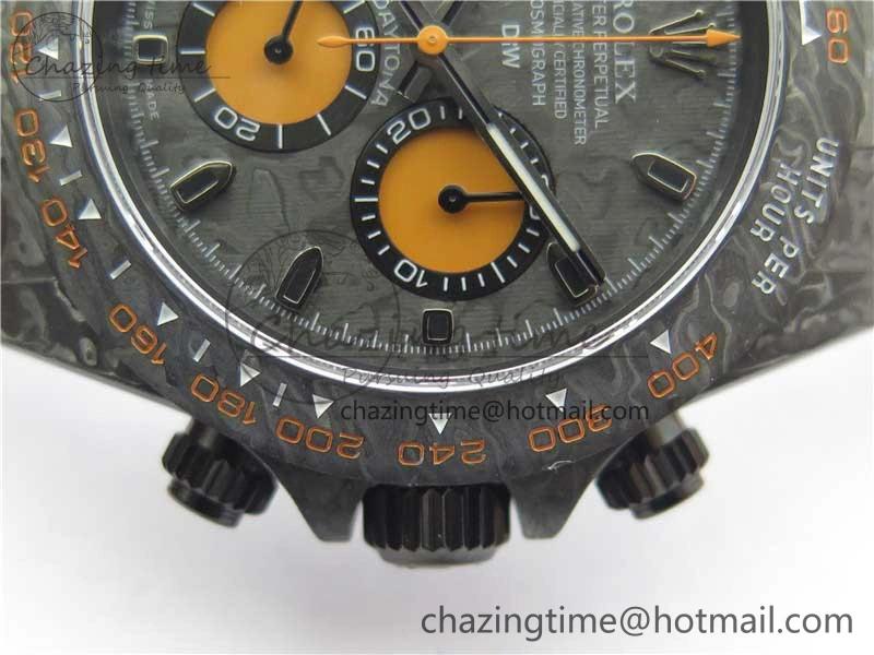 Daytona DIW Carbon Noob 1:1 Best Edition Black Orange Dial on Orange Nylon Strap SA4130