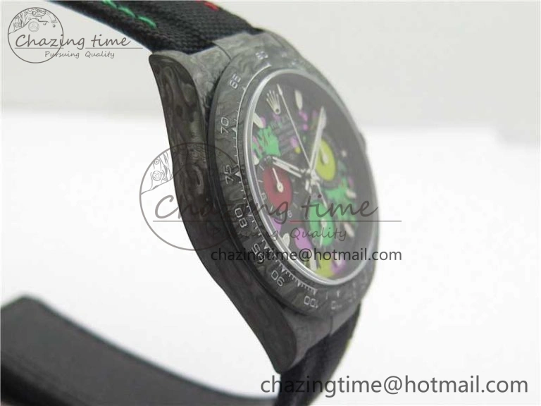 Daytona DIW Carbon Noob 1:1 Best Edition Colourful Dial on Nylon Strap SA4130