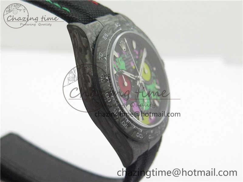 Daytona DIW Carbon Noob 1:1 Best Edition Colourful Dial on Nylon Strap SA4130