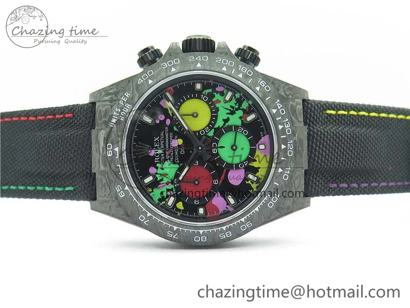 Daytona DIW Carbon Noob 1:1 Best Edition Colourful Dial on Nylon Strap SA4130