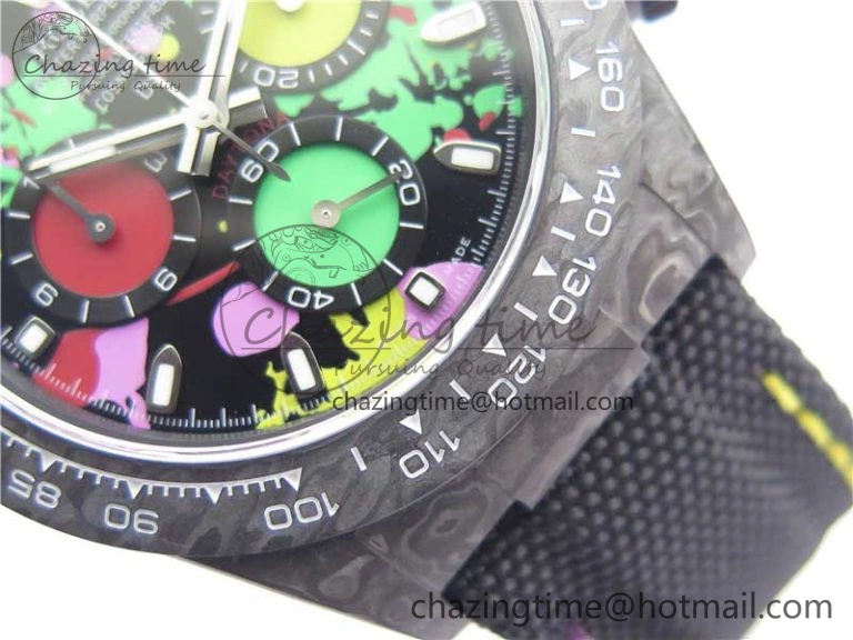 Daytona DIW Carbon Noob 1:1 Best Edition Colourful Dial on Nylon Strap SA4130