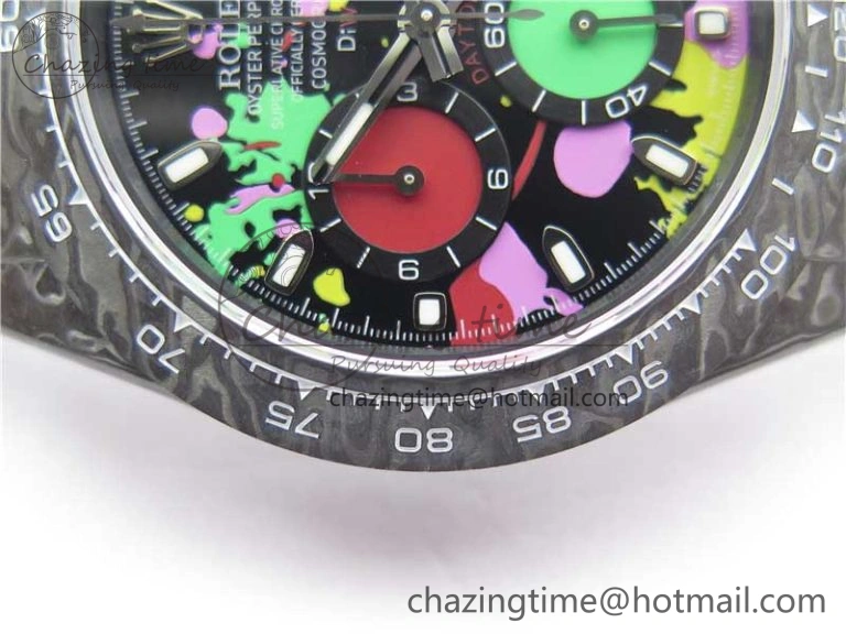 Daytona DIW Carbon Noob 1:1 Best Edition Colourful Dial on Nylon Strap SA4130