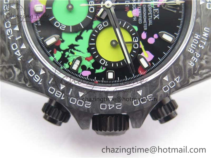 Daytona DIW Carbon Noob 1:1 Best Edition Colourful Dial on Nylon Strap SA4130