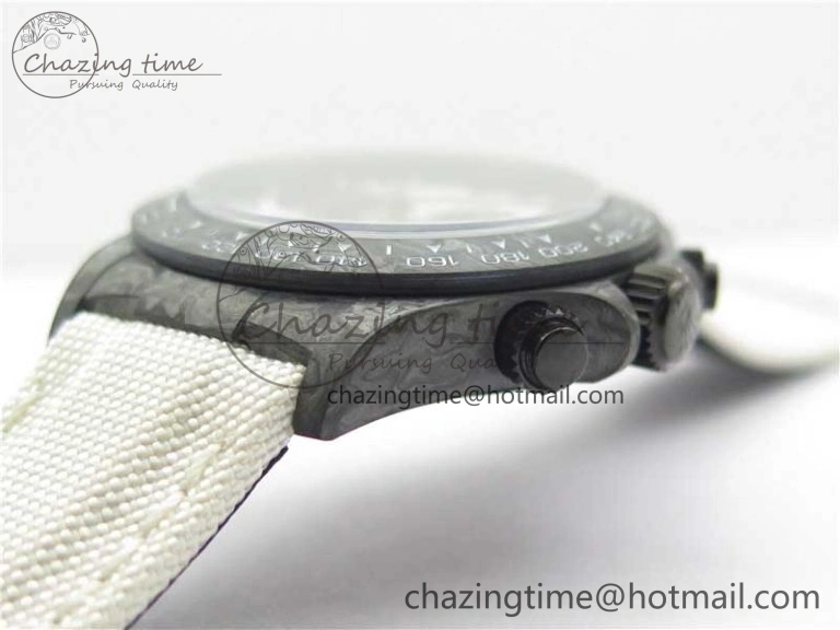 Daytona DIW Carbon Noob 1:1 Best Edition White Black Dial on Nylon Strap SA4130