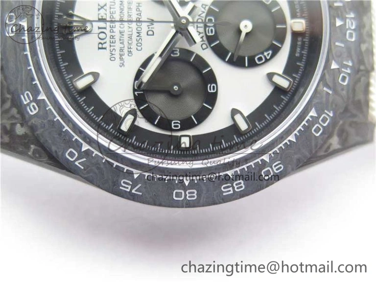 Daytona DIW Carbon Noob 1:1 Best Edition White Black Dial on Nylon Strap SA4130