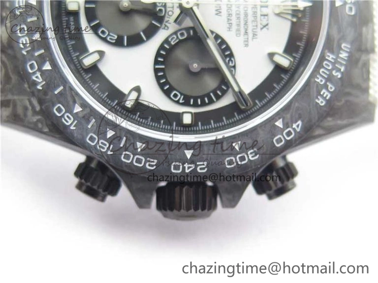 Daytona DIW Carbon Noob 1:1 Best Edition White Black Dial on Nylon Strap SA4130