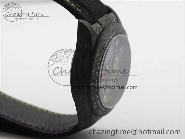 Daytona DIW Carbon OMF Best Edition Black Colorful Dial on Black Nylon Strap A4130