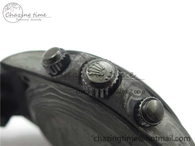 Daytona DIW Carbon OMF Best Edition Black Dial Numbers Markers on Black Rubber Strap A4130