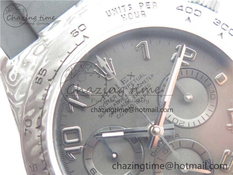 Daytona DIW Carbon OMF Best Edition Black Dial Numbers Markers on Black Rubber Strap A4130