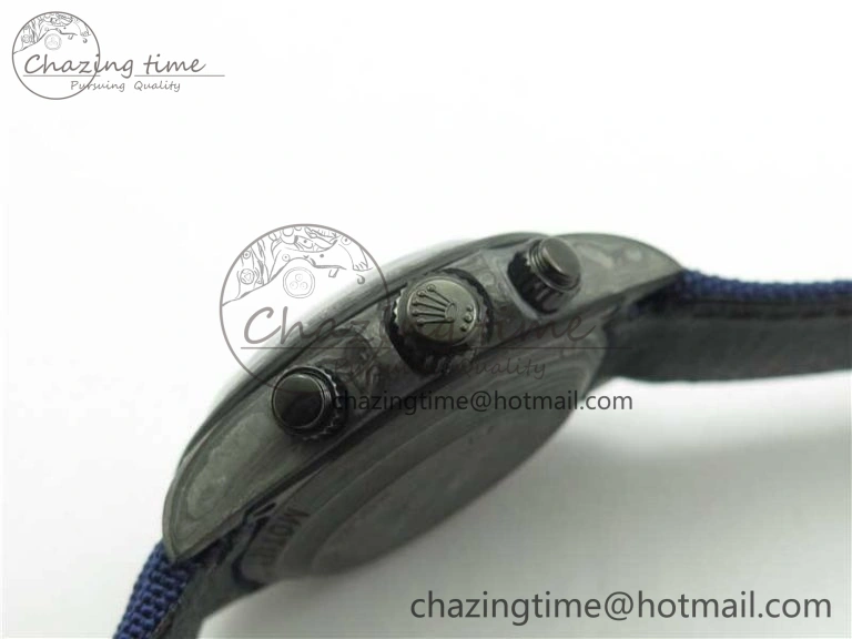 Daytona DIW Carbon OMF Best Edition Black Dial on Deep Blue Nylon Strap A4130
