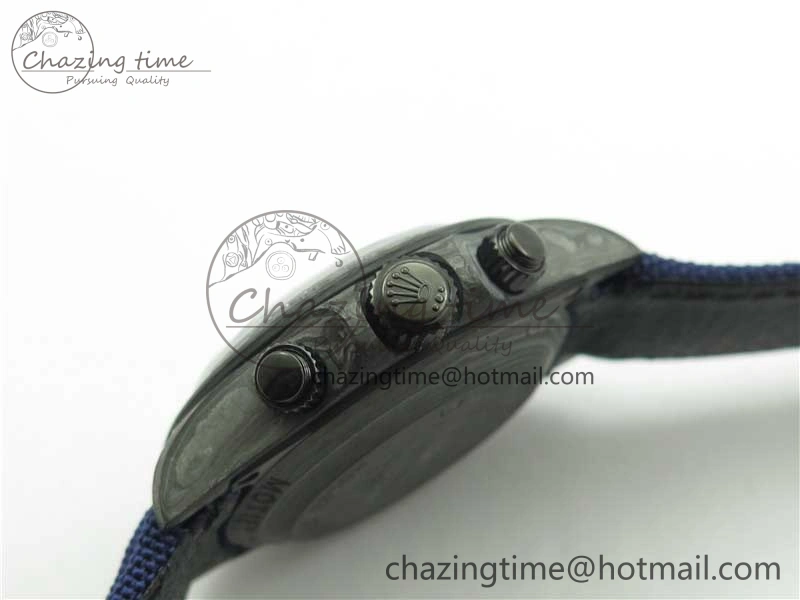 Daytona DIW Carbon OMF Best Edition Black Dial on Deep Blue Nylon Strap A4130