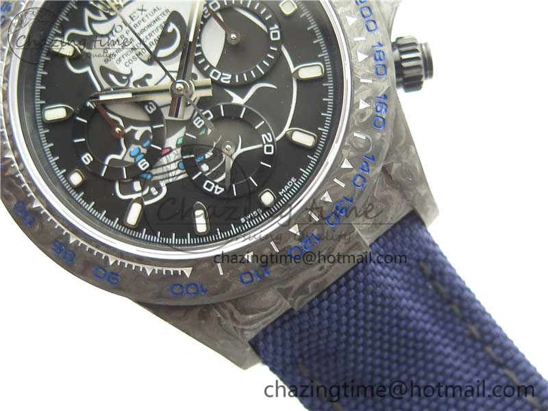 Daytona DIW Carbon OMF Best Edition Black Dial on Deep Blue Nylon Strap A4130