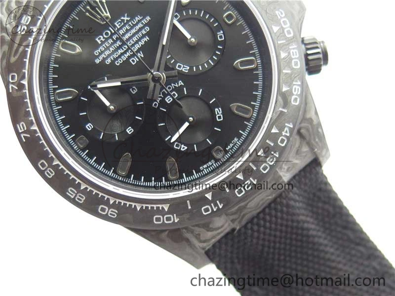 Daytona DIW Carbon OMF Best Edition Black Black Dial on Black Nylon Strap A4130