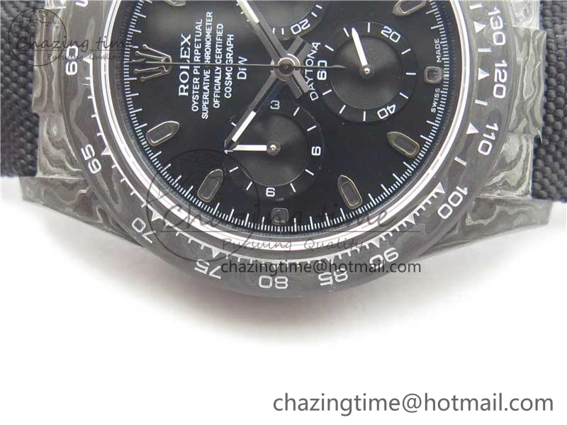 Daytona DIW Carbon OMF Best Edition Black Black Dial on Black Nylon Strap A4130