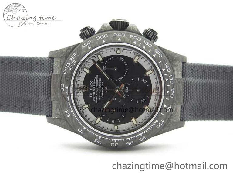 Daytona DIW Carbon OMF Best Edition Black White Dial on Black Nylon Strap A4130
