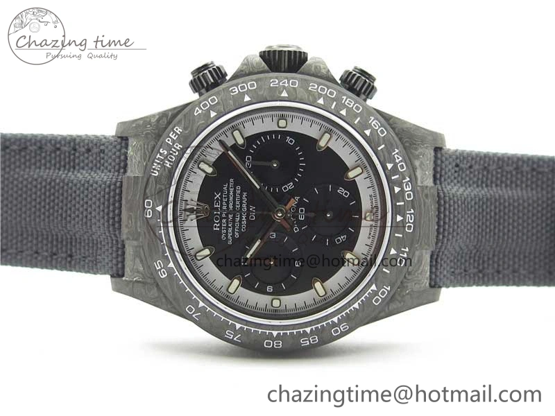 Daytona DIW Carbon OMF Best Edition Black White Dial on Black Nylon Strap A4130
