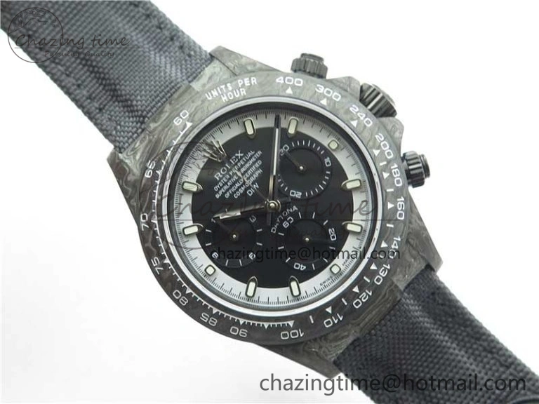 Daytona DIW Carbon OMF Best Edition Black White Dial on Black Nylon Strap A4130