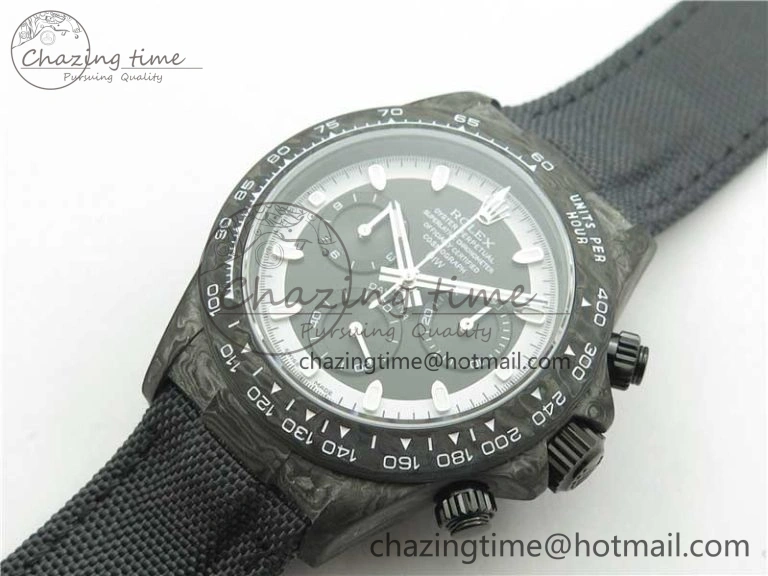 Daytona DIW Carbon OMF Best Edition Black White Dial on Black Nylon Strap A4130