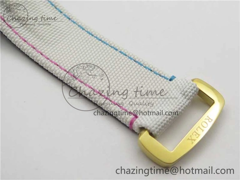 Daytona DIW Carbon OMF Best Edition Blue Pink White Dial on White Nylon Strap A4130
