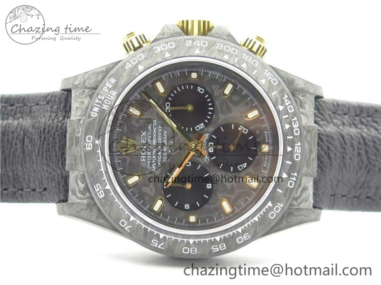 Daytona DIW Carbon OMF Best Edition Carbon Dial on Black Leather Strap A4130