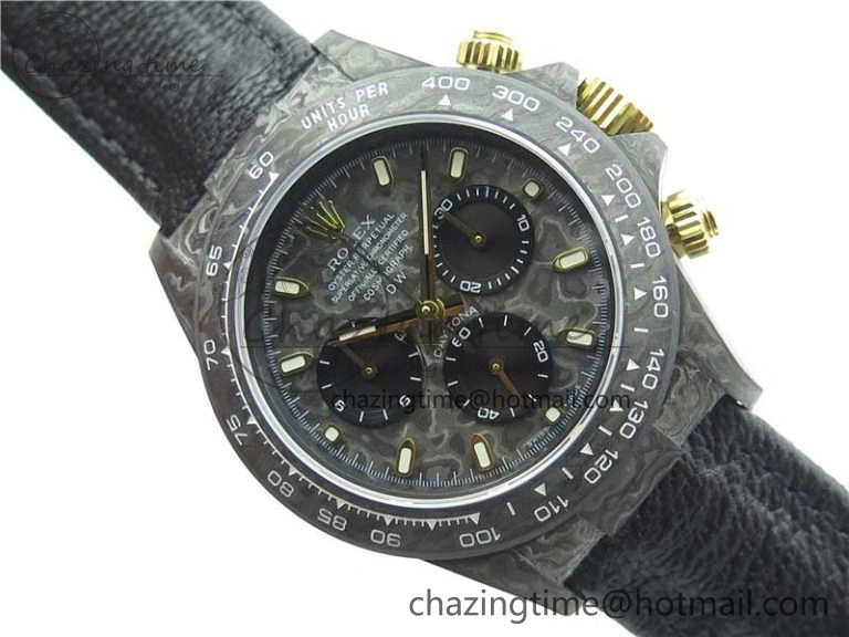 Daytona DIW Carbon OMF Best Edition Carbon Dial on Black Leather Strap A4130