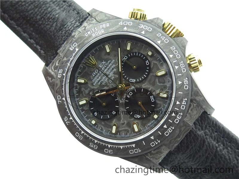 Daytona DIW Carbon OMF Best Edition Carbon Dial on Black Leather Strap A4130